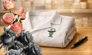 Jaleco da Farmacêutica Falecida assalto Farmácia